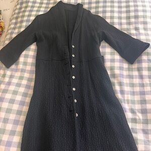 Jill McGowen Black Button-Up Coat